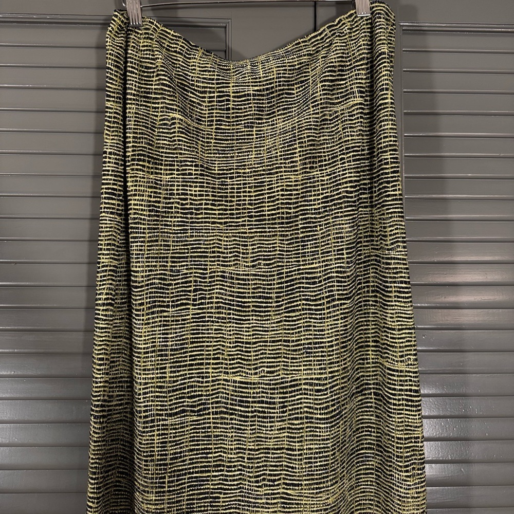 Vintage Retro Pleat Pleat by Rafael Textured Maxi Skirt - Picture 2 of 5